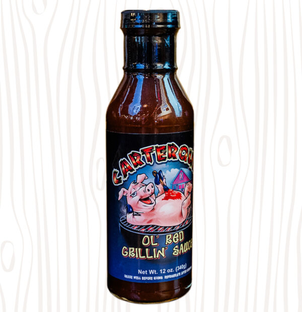 carterque bbq sauce ol red grilling sauce bottle