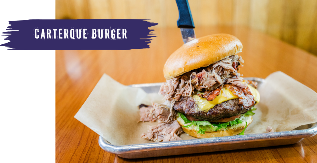 huge bbq brisket burger